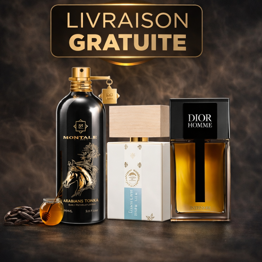 Pack10ml Arabians Tonka + 10ml Bianco Latte + 10ml Dior Homme Intense